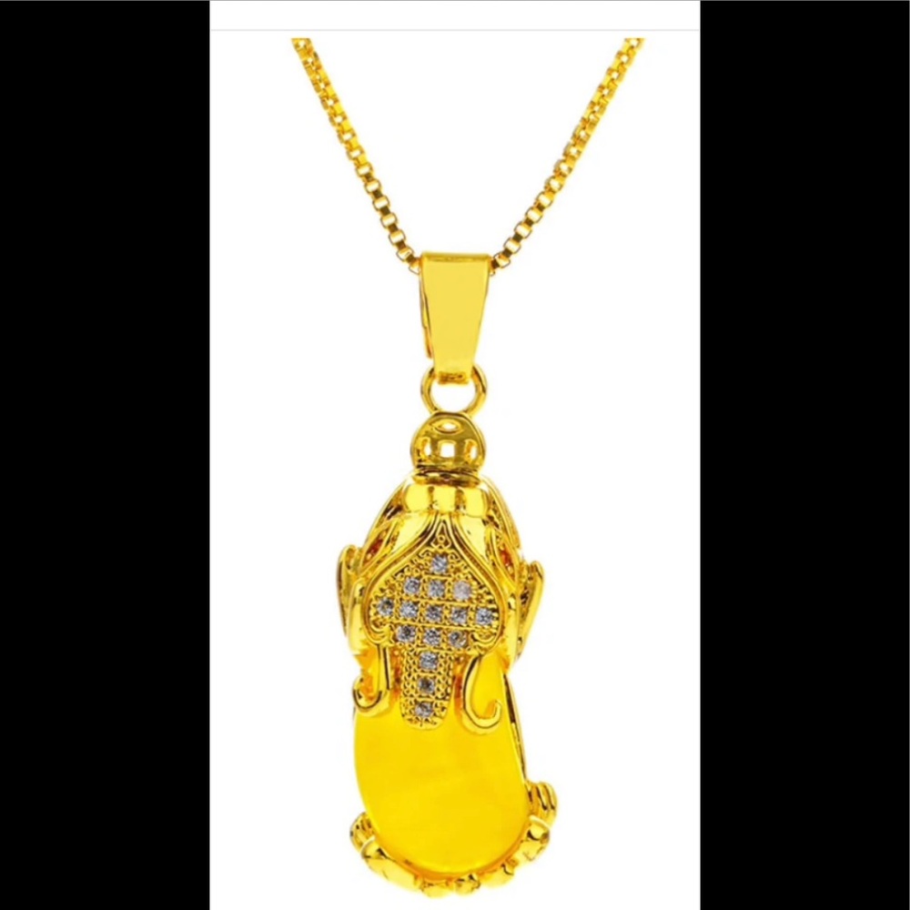 Pi Xiu agate Buddha Power 12” Necklace